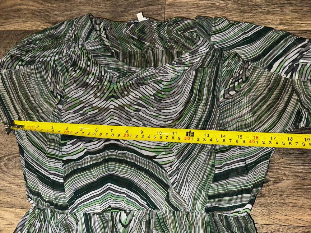 Broadway & Broome Anthropologie 100% Silk Abstract Stripe Mini Dress - Picture 5 of 11
